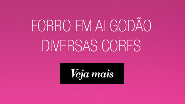 Forro em algodão, diversas cores