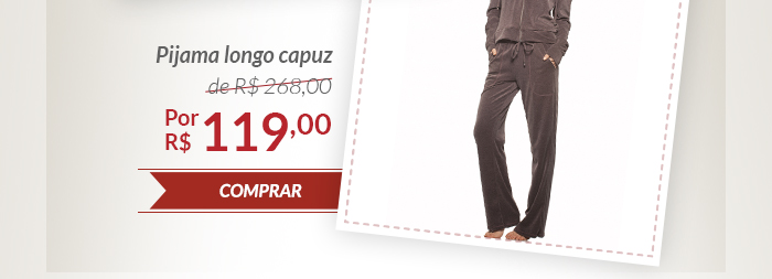 Pijama longo capuz